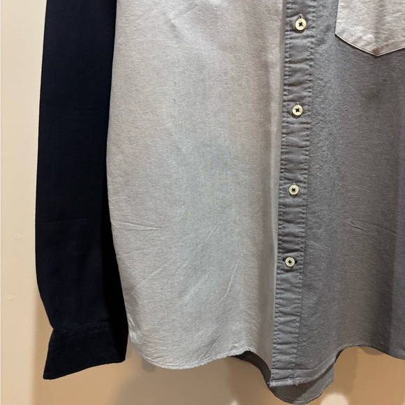 Y2K American Eagle Outfitters Black and Gray Button-Down Shirt - Picture 2 of 14